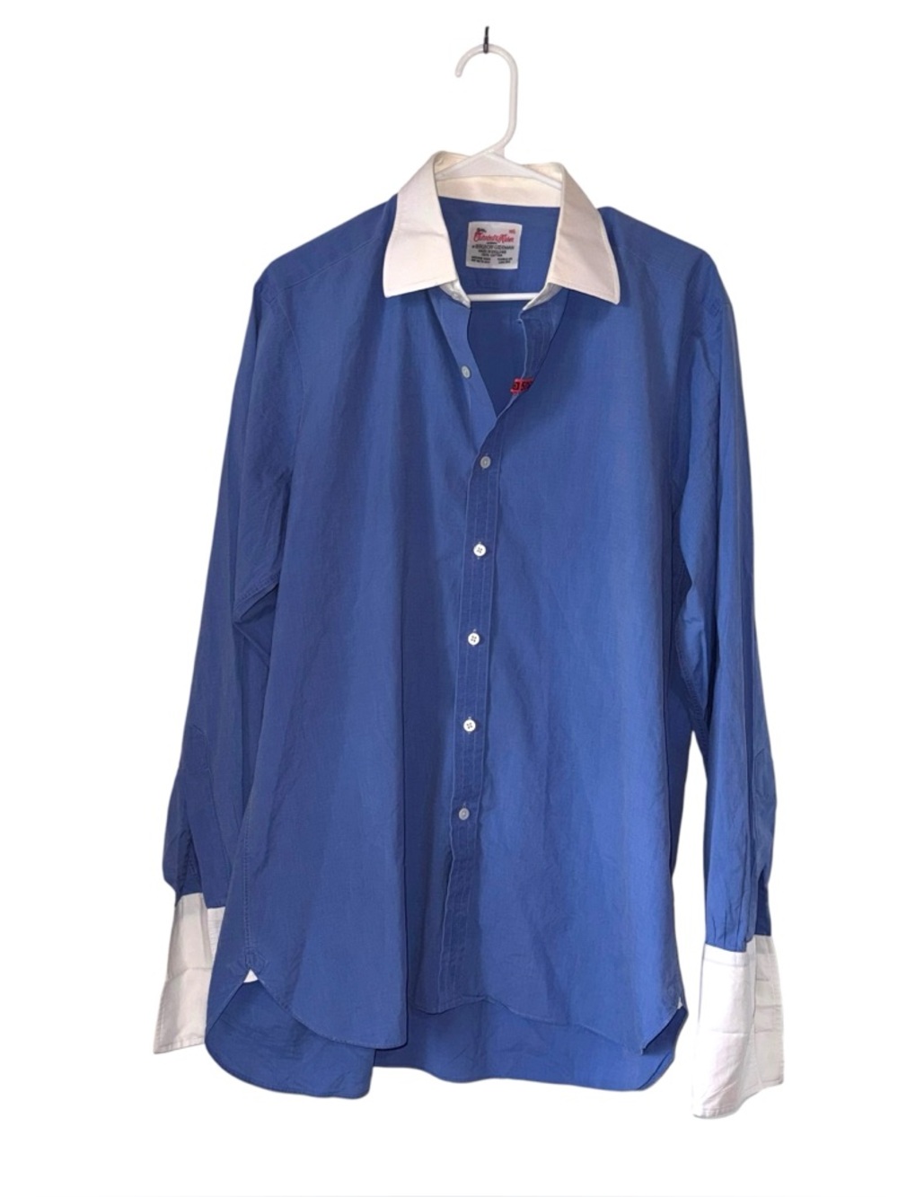 Turnbull & Asser Bergdorf Goodman Blue Dress Shirt Mens 16.5 England